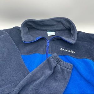Men’s Size Large Columbia Fleece Zippered Jacket Blue Zip Up.